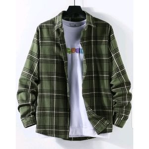 MEAN GREEN PLAID BUTTON UP SHIRTZ